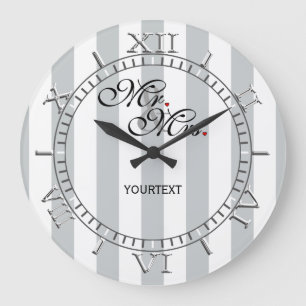 Personalised Mr. and Mrs. on a Large Clock