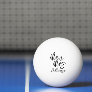 Personalised Mr. and Mrs.  Ping Pong Ball
