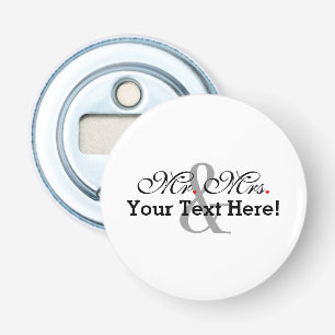Personalised Mr. and Mrs. Plus Customisable Colour Bottle Opener