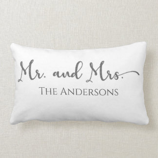 Personalised Mr. and Mrs. Throw Pillow