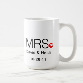 Personalised Mr and Mrs Wedding Mug
