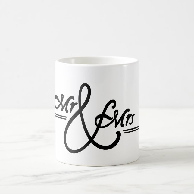 Personalised Mr and Mrs Wedding mug (Center)