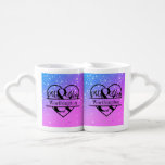 Personalised Mr and Mrs Wedding Newly Married  Coffee Mug Set<br><div class="desc">Personalise these cute coffee mugs for the new Mr. and Mrs. A great gift for the newlyweds. Pink blue stars design. Available in two other colours.</div>