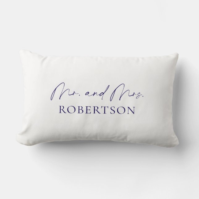 Personalised Mr. and Mrs. Wedding Pillow (Front)