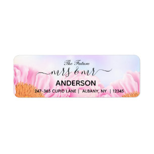 Personalised Mr and Mrs Wedding Return Address Label