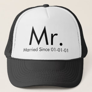 Personalised Mr. Just Married Groom Hat
