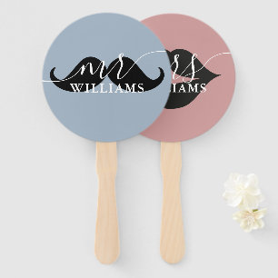 Personalised Mr Mrs Bride or Groom Wedding Game Hand Fan