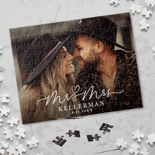 Personalised Mr & Mrs Couple Photo Jigsaw Puzzle