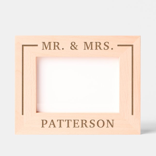 Personalised Mr & Mrs Etched Frames (Front)