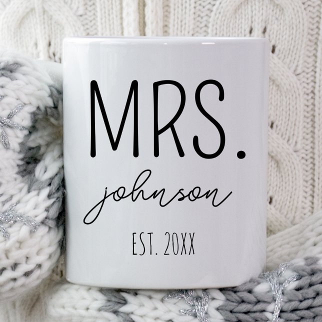 Personalised Mr Mrs Newlywed Wedding Party Present Mug (Creator Uploaded)