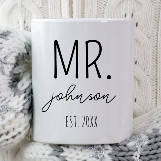 Personalised Mr Mrs Newlywed Wedding Party Present Mug (Creator Uploaded)