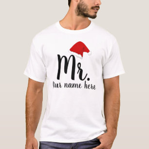 Personalised Mr.& Mrs. Santa Couple T-Shirt