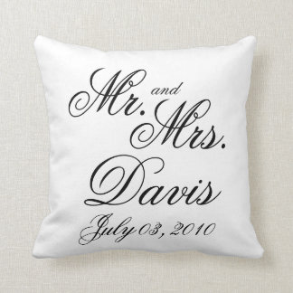 Personalised Mr. & Mrs. Throw Pillow