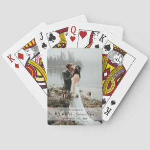 Personalised Mr. Mrs. Wedding Anniversary   PHOTO  Playing Cards