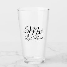 Personalised Mr/Ms/Mrs/Mx/Dr Pint Glass