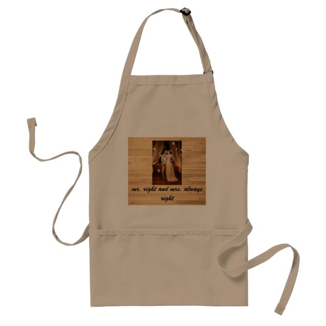 Personalised Mr. Right And Mrs. Always Right Standard Apron (Front)