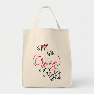 Personalised Mrs. Always Right Bag
