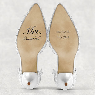 Personalised Mrs Bride Wedding Shoes Decal