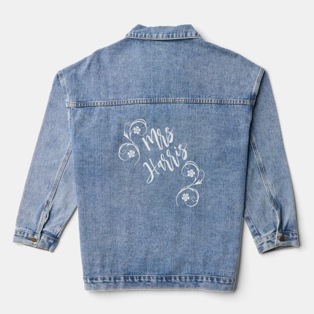 Personalised Mrs.  Denim Jacket (Back)