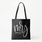 Personalised Mrs. ESTABLISHED - white on black