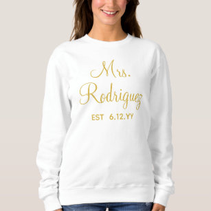 Personalised Mrs Newlywed Custom Gift for Bride Sw Sweatshirt