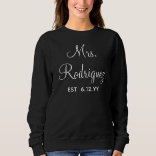 Personalised Mrs Newlywed Custom Gift for Bride Sweatshirt