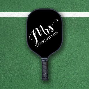 Personalised Mrs Newlywed Typography  Pickleball Paddle