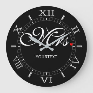 Personalised Mrs. on a Large Clock