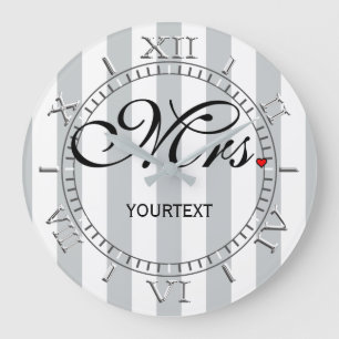Personalised Mrs. on a Large Clock