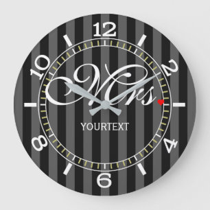 Personalised Mrs. on a Large Clock