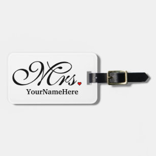 Personalised Mrs. Wife Bride His Her Newly Weds Luggage Tag