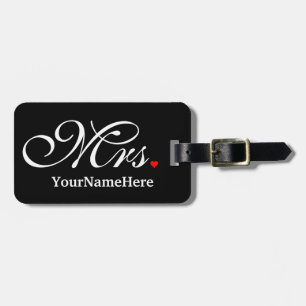 Personalised Mrs. Wife Bride His Hers Newly Weds Luggage Tag