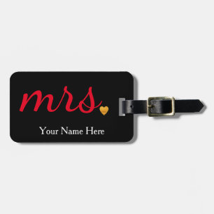 Personalised Mrs. Wife Bride Newly Weds Luggage Ta Tag