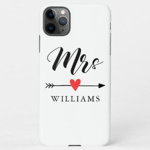 Personalised Mrs. with Heart and Arrow iPhone 11Pro Max Case