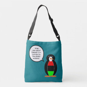 Personalised Ms Penguin African Diaspora Talking Crossbody Bag