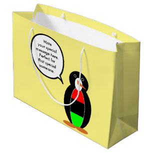 Personalised Ms Penguin African Diaspora Talking Large Gift Bag