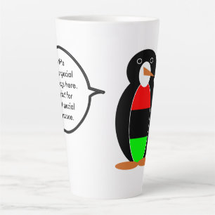 Personalised Ms Penguin African Diaspora Talking Latte Mug