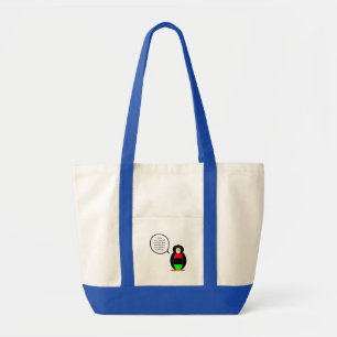 Personalised Ms Penguin African Diaspora Talking Tote Bag