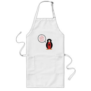 Personalised Ms. Penguin Albania Long Apron