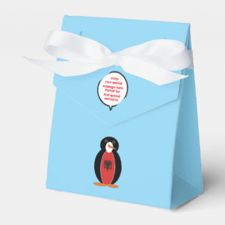 Personalised Ms. Penguin Albania Tent Favour Box