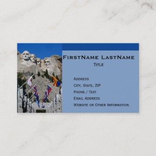 Personalised Mt Rushmore South Dakota Business Card