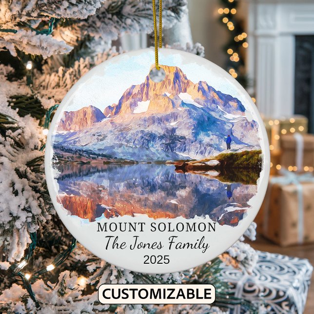 Personalised Mt Solomons Ornament, California Gift Ceramic Ornament (Creator Uploaded)