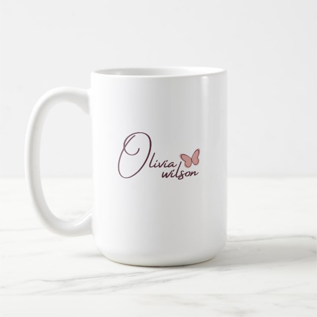 Personalised mug, custom name,  coffee mug (Left)