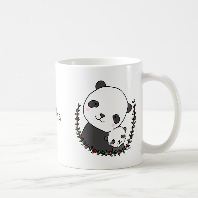 Personalised Mug Cute Panda Mum Baby Custom Mug (Right)