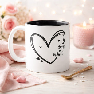 Personalised mug for couples with names 
