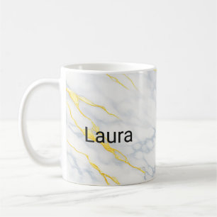 Personalised Mug Gold Veining Effect Custom Mug