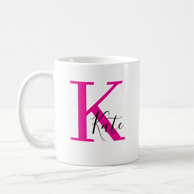 Personalised Mug, Golden Initial Name Cup Gift for (Left)
