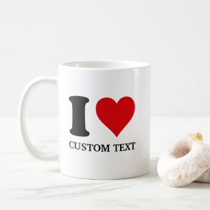 Personalised Mug I Love Custom Mug, Custom Name