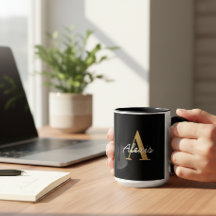 Personalised Mug  Initial and Name Mug  Custom 