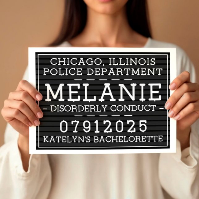 Personalised Mug Shot Signs, Bachelorette Party Poster (Creator Uploaded)
